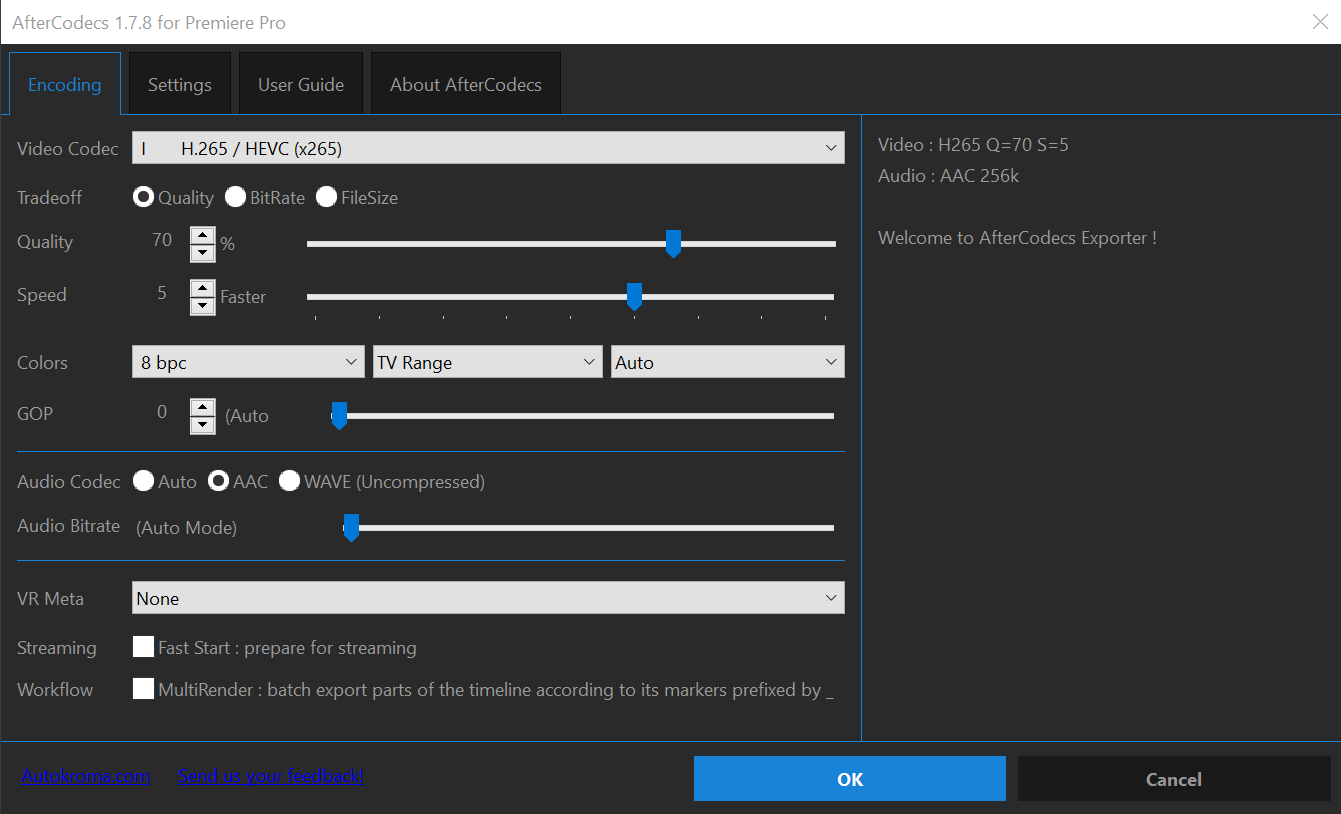 Aftercodecs_export_settings