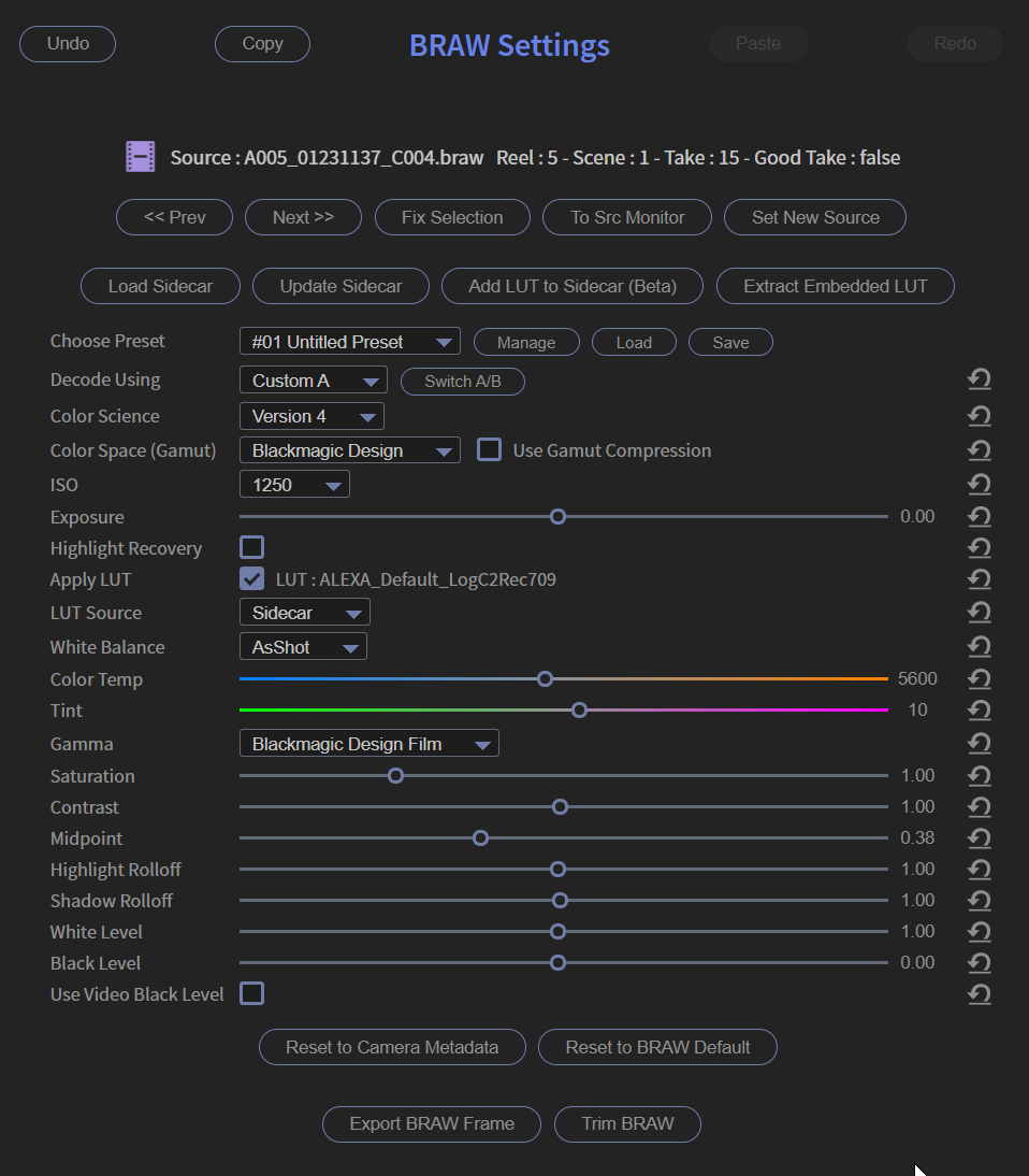 Autokroma BRAW Studio Panel Premiere Pro