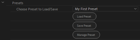 Presets GUI