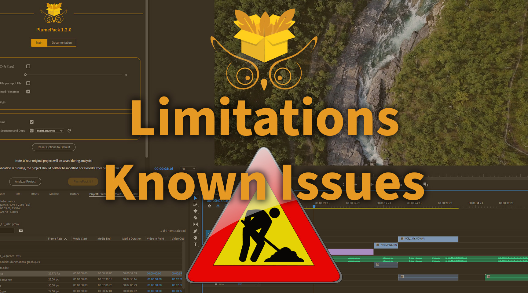 PlumePack's Limitations and Known Issues