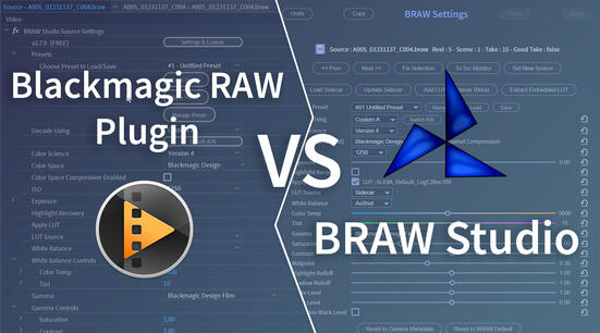 Blackmagic RAW Plugin and BRAW Studio - What's the difference ?
