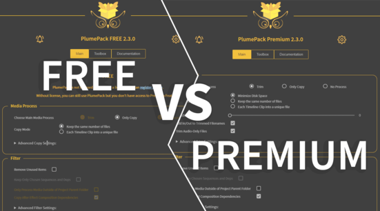 PlumePack FREE vs PREMIUM License